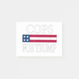 Polizei für Trump Post-it Klebezettel