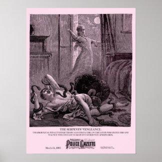 Polizei-Gazette-Plakat der Vergeltung Poster