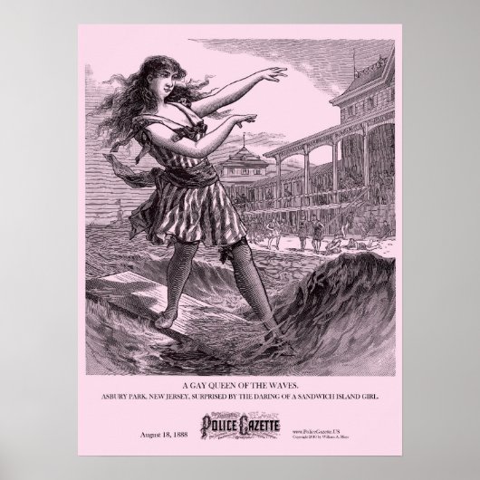 Polizei Gazette Poster Sandwich Island Girl (Vorne)