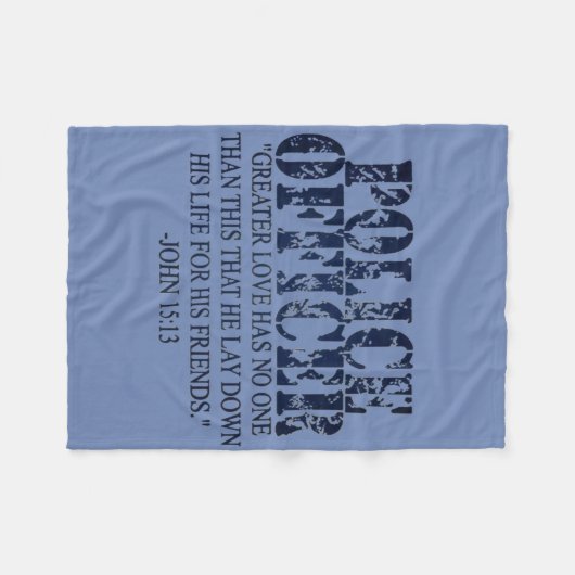 Polizei-Gebets-Decke Fleecedecke (Vorderseite (Horizontal))