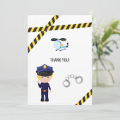 Polizei Geburtstag Dankeskarte (Stehend Vorderseite)