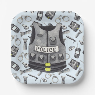 Polizei Geburtstag Pappteller
