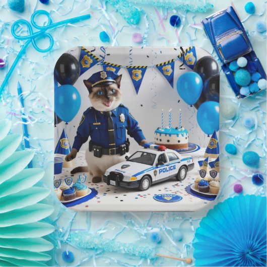 Polizei Geburtstag Pappteller (Party)