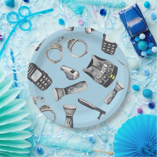 Polizei Geburtstag Pappteller (Party)