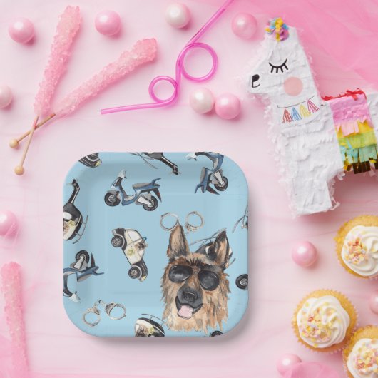 Polizei Geburtstag Pappteller (Party)