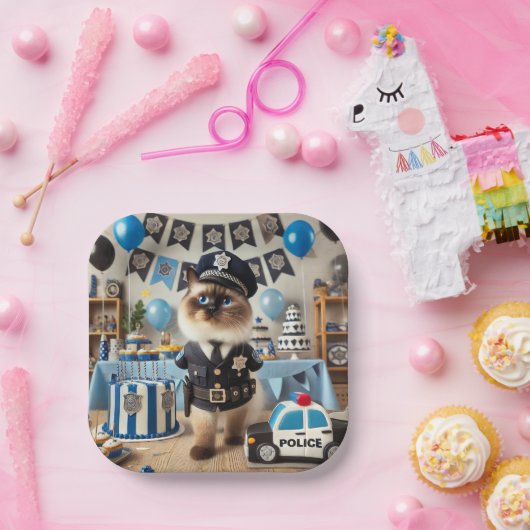 Polizei Geburtstag Pappteller (Party)