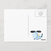 Polizei Geburtstagsfeier Postkarte (Rückseite)