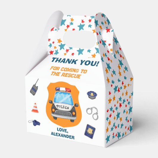 Polizei-Geburtstagspartei Geschenkschachtel (Vorderseite)