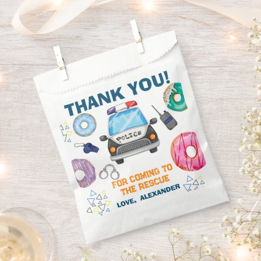 Polizei-Geburtstagspartei Geschenktütchen (Ausgeschnitten)