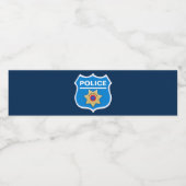 Polizei-Geburtstagspartei Wasserflaschenetikett (Einzelnes Label)