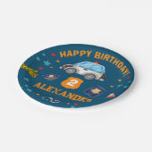 Polizei Geburtstagsparty Happy Birthday Pappteller (Schrägansicht)