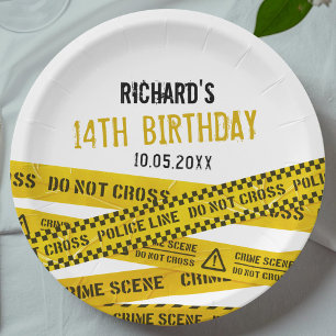 Polizei Geburtstagsparty mit nicht überqueren Pappteller