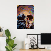 Polizei gegen Demonstranten Poster (Heimbüro)