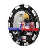 Polizei gegen Fireman & Thin Red / Blue Line, Flag Dartscheibe (Vorderseite rechts)