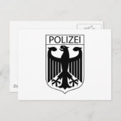 POLIZEI - Geschenke für das deutsche Polizeizeiche Postkarte (Vorne/Hinten)