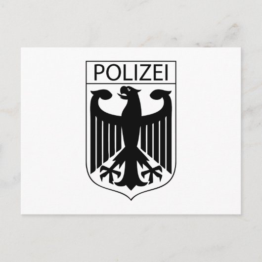 POLIZEI - Geschenke für das deutsche Polizeizeiche Postkarte (Vorderseite)