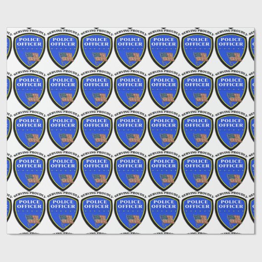 Polizei Geschenkpapier (Flach)