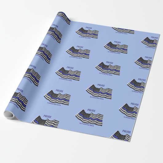 Polizei Geschenkpapier (Ungerollt)
