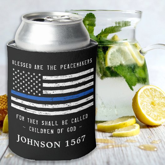 Polizei gesegnet sind die PeaceMakers Thin Blue Li Dosenkühler