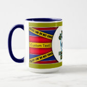 Polizei glasig-glänzende Schaumgummiringe Tasse (Links)