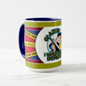 Polizei glasig-glänzende Schaumgummiringe Tasse (Vorderseite Links)