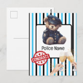 Polizei Glückwunsch Postkarte (Vorne/Hinten)