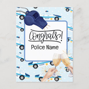 Polizei Gratulation  Postkarte