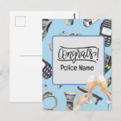 Polizei Gratulation Postkarte (Vorne/Hinten)