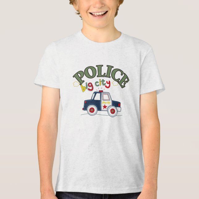 Polizei große Stadt, Van Tri-Blend Shirt (Vorderseite)
