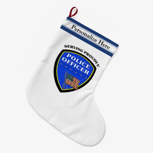 Polizei Großer Weihnachtsstrumpf (Vorderansicht (hängend))