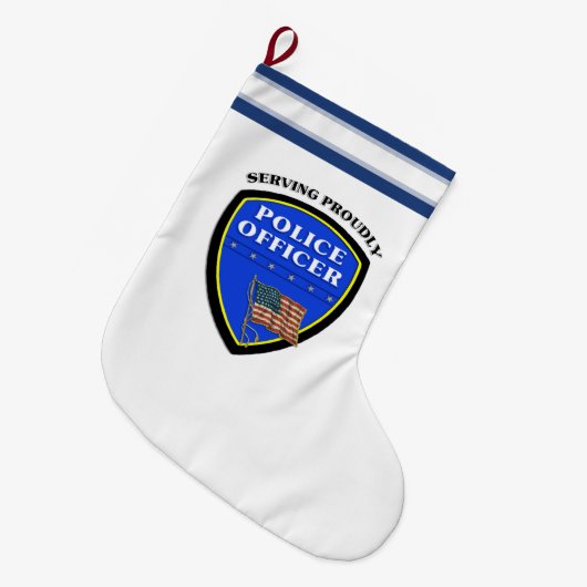 Polizei Großer Weihnachtsstrumpf (Vorderansicht (hängend))