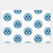 Polizei Handschellen Geschenkpapier | Dünne blaue Set (Vorderseite 2)