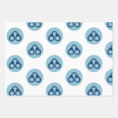 Polizei Handschellen Geschenkpapier | Dünne blaue Set (Vorderseite)