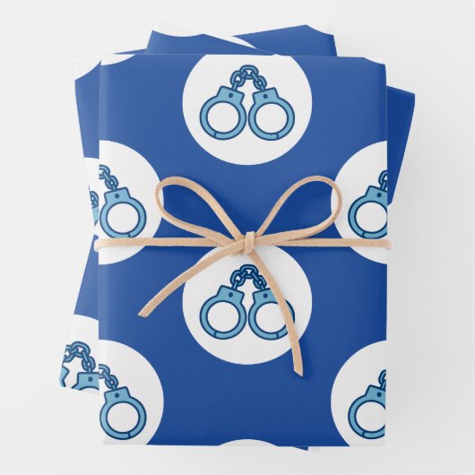 Polizei Handschellen Geschenkverpackungspapier Geschenkpapier Set (Beispiel)