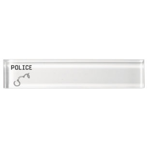 Polizei-Handschellen Namensplakette