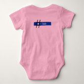 Polizei-Herz-kundenspezifisches Text BABY Baby Strampler (Rückseite)