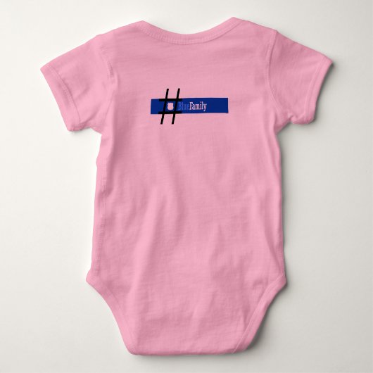 Polizei-Herz-kundenspezifisches Text BABY Baby Strampler (Rückseite)