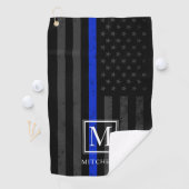 Polizei hielt die patriotische Flagge für | Monogr Golfhandtuch (Insitu)