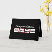 Polizei-Hochschulabsolvent INDIVIDUELLER NAME Karte (Gelbe Blume)