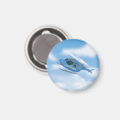 Polizei-Hubschrauber Magnet (Vorderseite/Rückseite)