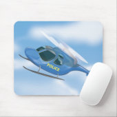 Polizei-Hubschrauber Mousepad (Mit Mouse)