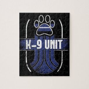 Polizei-Hund K-9 verdünnen Blue Puzzle