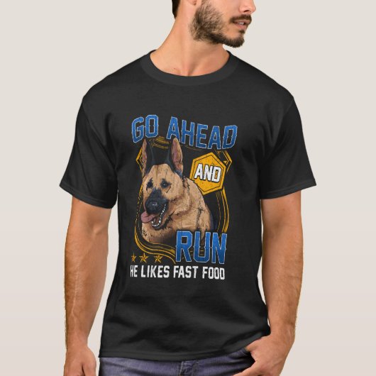 Polizei Hunde Einheit Deutscher Schäferhund Scharf T-Shirt (Vorderseite)