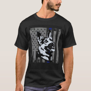 Polizei-Hundeführer Deutscher Schäferhund Flagge P T-Shirt