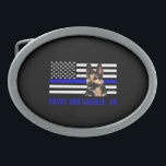 Polizei-Hundeführer Ovale Gürtelschnalle<br><div class="desc">Polizei-Hundeführer</div>