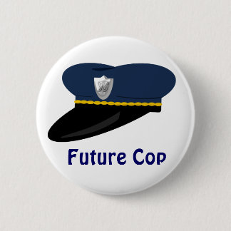 Polizei-Hut-zukünftiges Button