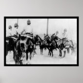 Polizei in Pittsburgh wartet Kohlestoß 1909 Poster (Vorne)