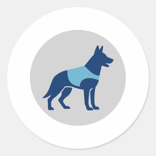 Polizei K9-Einheit Hund Aufkleber (Vorderseite)