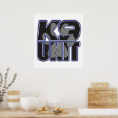 Polizei-K9-Einheit Paw-Druck Poster (Küche)