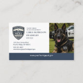 Polizei K9-Einheit Visitenkarte (Vorderseite)